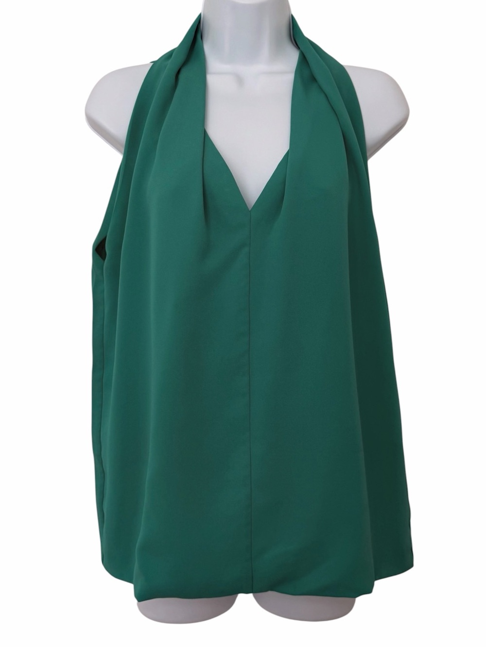 Diane von Furstenburg Reagan shirt women’s small green sleeveless top authentic